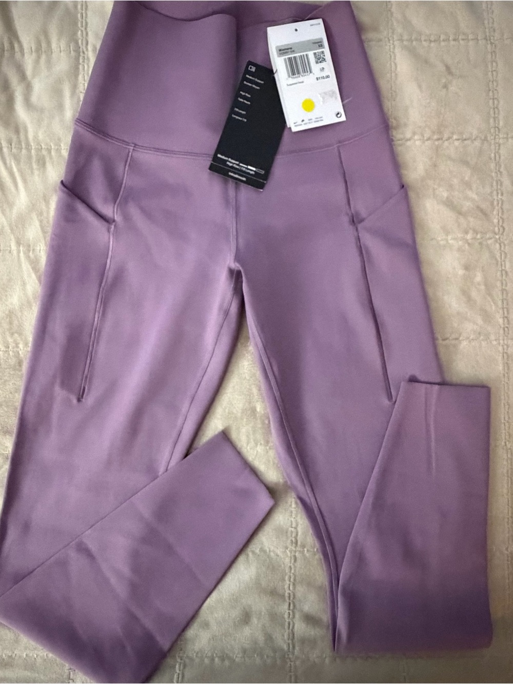 Nike Universa High Rise 7/8 Leggings XS Violet Dust NWT